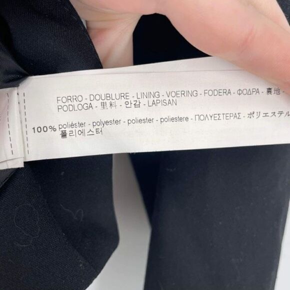 Zara Basic Women's Single Button Lined Long Sleeve Blazer Jacket Black Size 6 - Picture 5 of 8